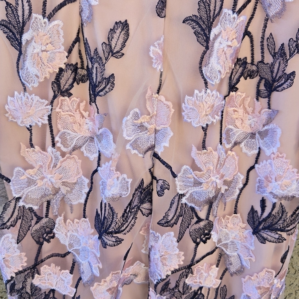 Donna Ricco Pink Floral Overlay Dress - Picture 6 of 9